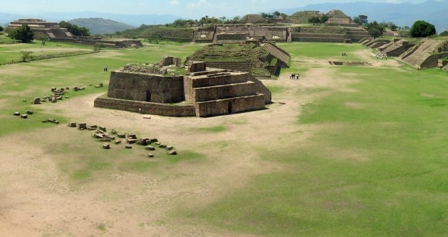 Monte Alban, a pre-Colombian archaeological site important to Olmec, Zapotec, and Mixtec societies.
